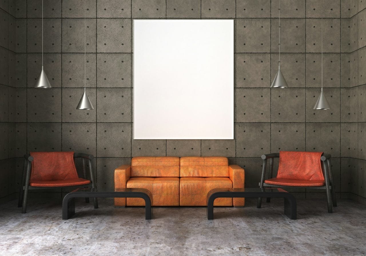 Virtual Assistant 19 3D Illustration Mockup Photo Frame In Living Room Rendering
